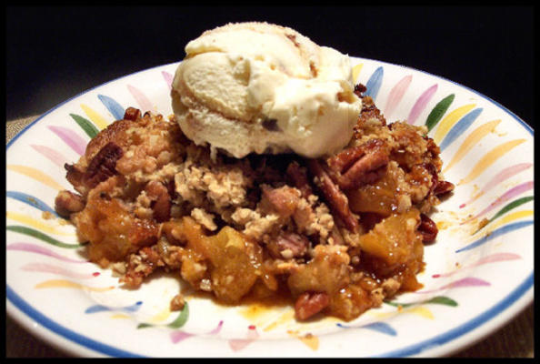 butterscotch apple pecan cobbler