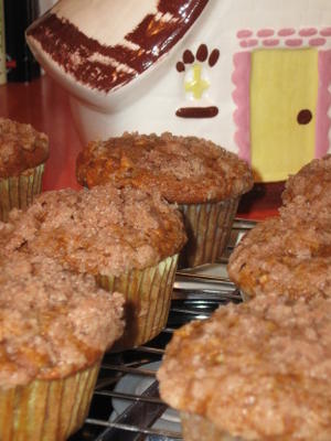 pompoenappel streusel muffins