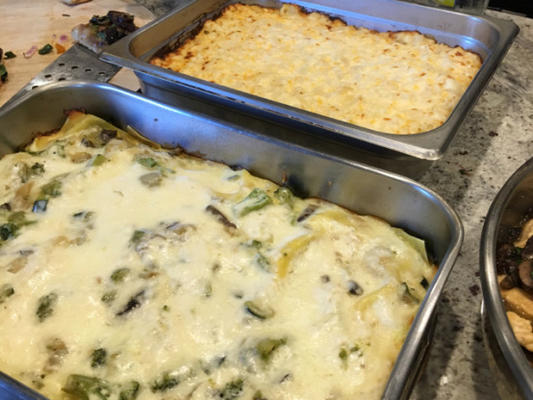 plantaardige lasagne met witte saus