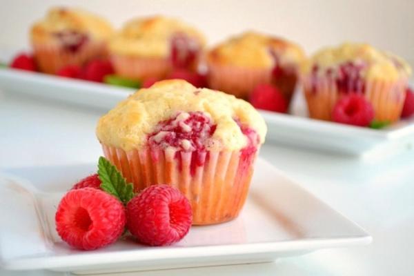 frambozen karnemelk muffins