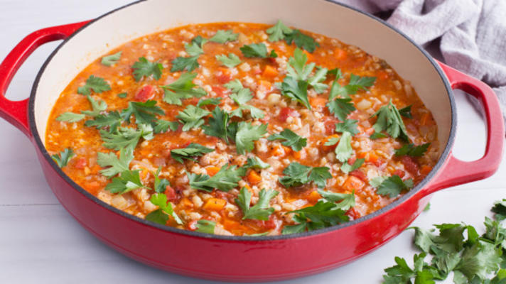 tomaat en gerst soep