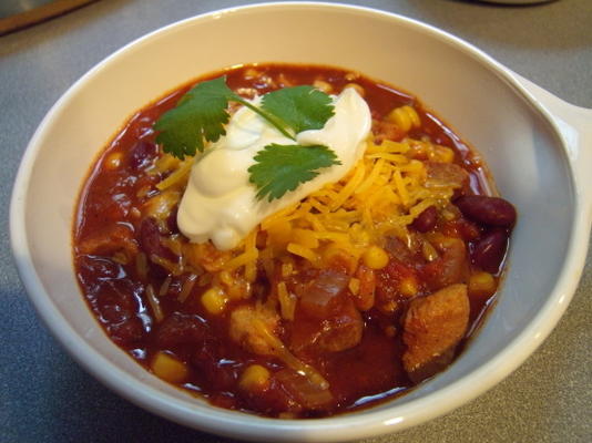 gewicht watchers crock pot kip chili