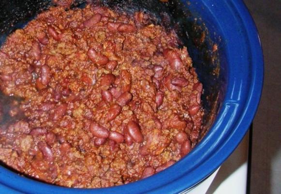 crock pot chili con carne met bonen