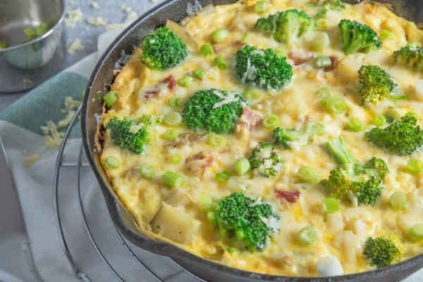 bacon en aardappelfrittata