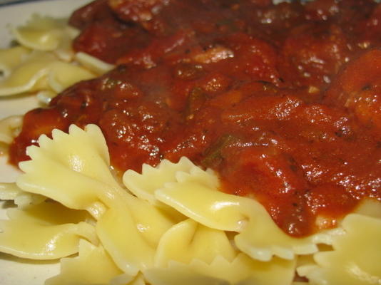 spaghetti bolognese saus (rundvlees en Italiaanse worst)