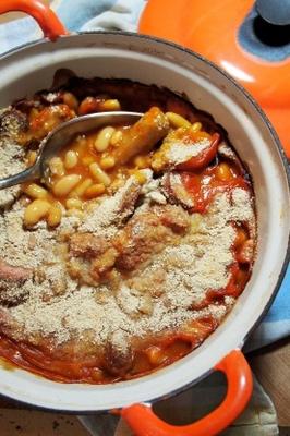 Franse cassoulet van cheat - crock pot of le creuset