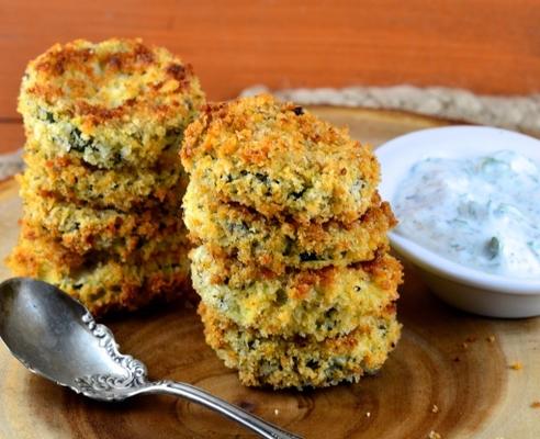 oven gebakken courgette chips