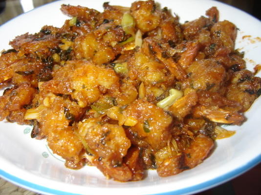 manchurische garnalen (garnalen met knoflooksmaak)