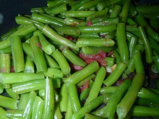 haricots verts met warme sjalotvinaigrette