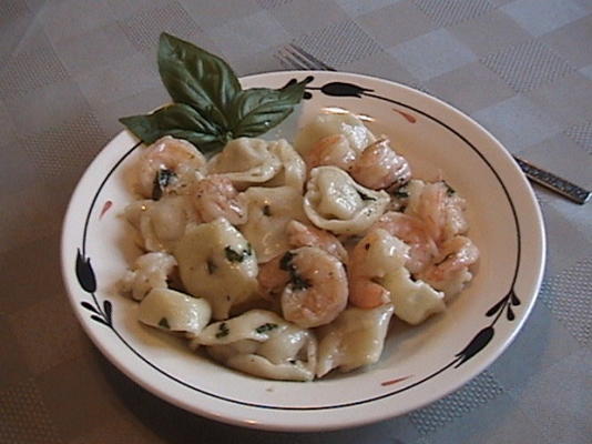 garnalen en tortellini