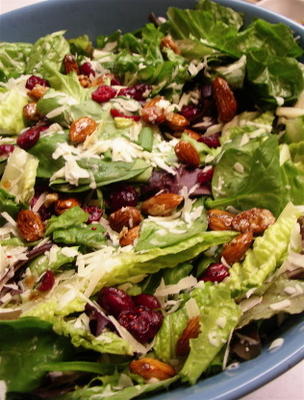 cranberry amandel sla salade