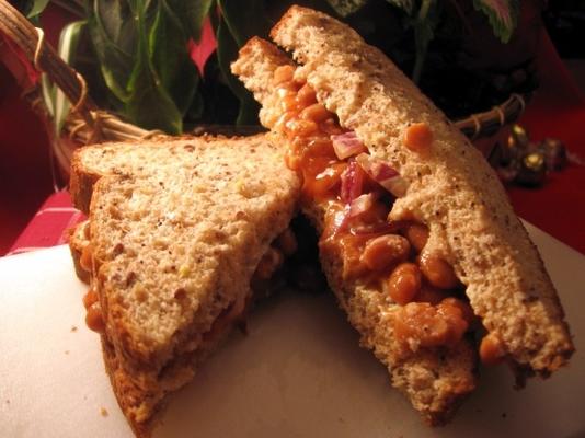 linda's bean and mayonaise sandwich (sandwiches)