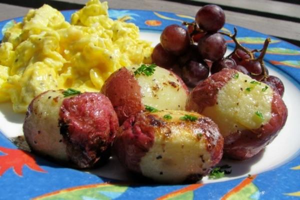 geroosterde nieuwe aardappelen met citroen mierikswortel