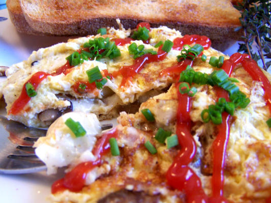 mushroom swiss cheese omelet