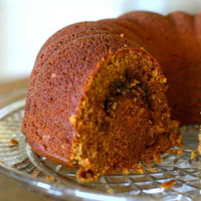 zure room pompoen bundt cake