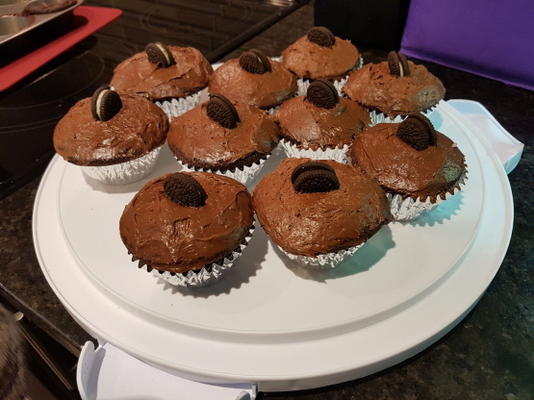 eenvoudige chocolade cupcakes