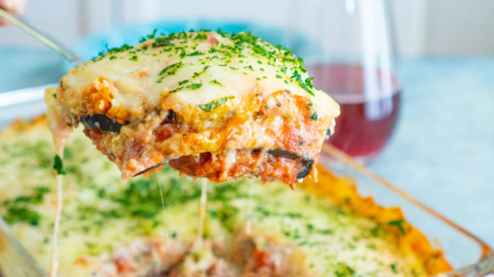 aubergine (aubergine) lasagne