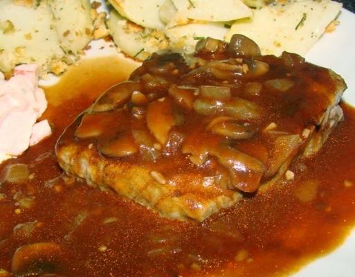 champignon en wijn steak saus