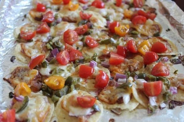 spek en uien nacho's