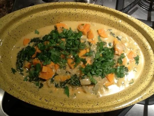 zoete aardappel Thaise curry