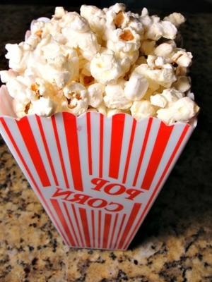 witte chocolade popcorn