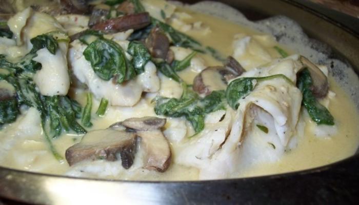 tilapia in mosterdroomsaus