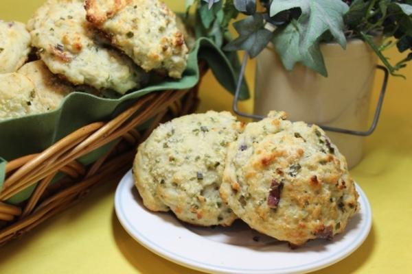 rode aardappel parmezaanse kaas en bieslook drop koekjes rsc