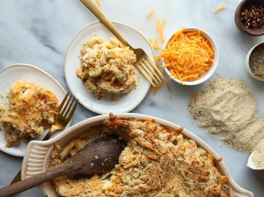 beroemde macaroni en kaas van de vogel