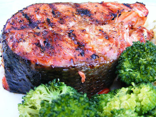 geglazuurde gegrilde zalm