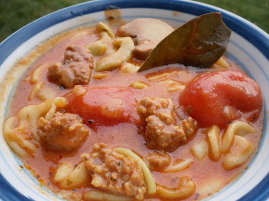 Italiaanse worst crockpot soep