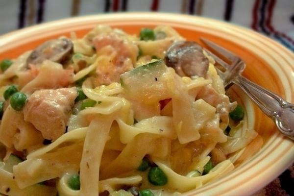 zalm fettuccini