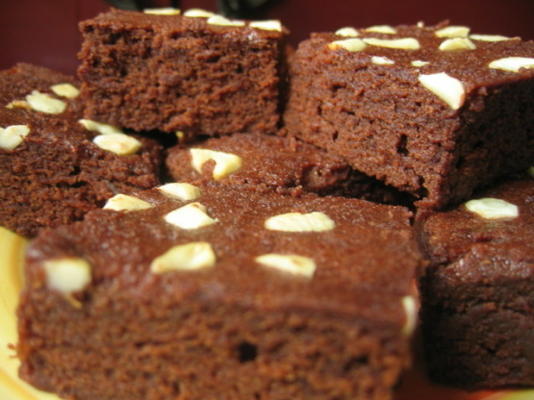 toffee bedekte fudgy brownies