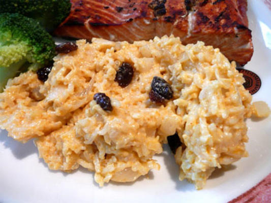 kokos-rozijnen rijstpilaf