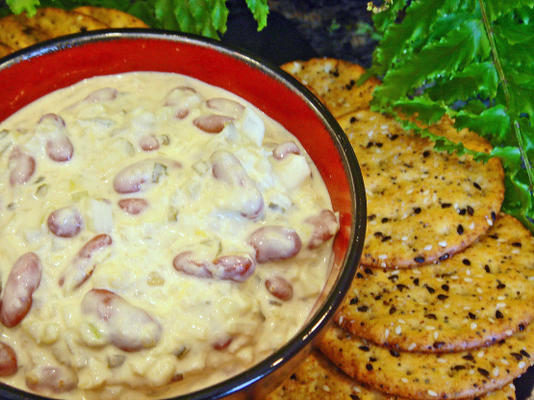 Linda's bonen dip met crackers