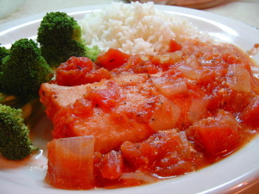 zalm met tomaten
