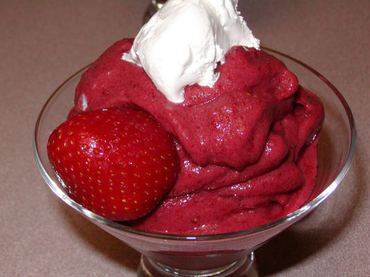 sorbet de fraises et de framboises - aardbei en framboos