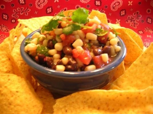 pittige zwarte bonen salsa