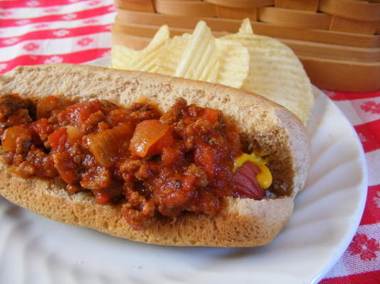 hotdog chili- zuidelijke stijl