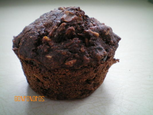 magere chocolade havermout muffins