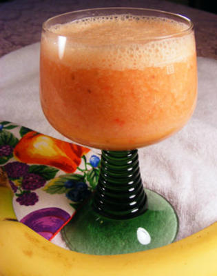 blootsvoets contessa's oranje bananensmoothie