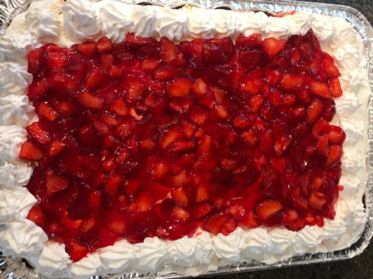 Strawberry shortcake trifle