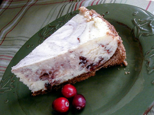 swirled cranberry cheesecake