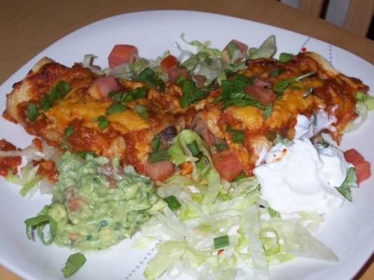 zuidwesten zwarte bonen en maïs enchiladas