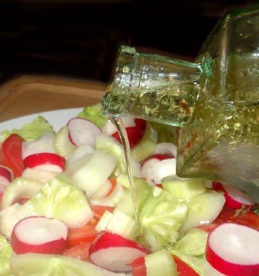 olie en azijn salade dressing