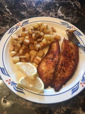 pan aangebraden cajun tilapia