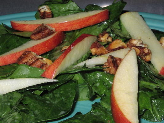 spinazie en groene appel salade, diabetisch