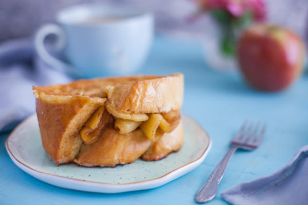 appel gevulde Franse toast