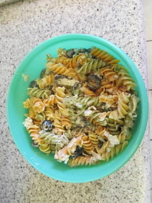 spek ranch pastasalade
