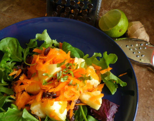moxie loopt op zonneschijn salade