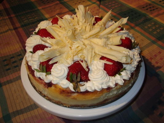 aardbei marmer cheesecake